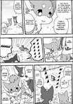 ayaka canid canine canis comic dialogue domestic_dog english_text feral husky_(slayersarge) kyappy mammal monochrome shiba_inu shibeta spitz text