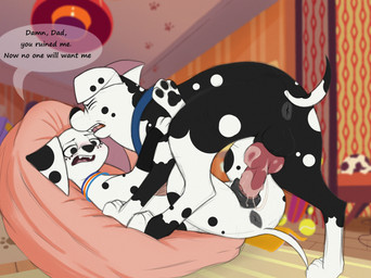 animal_genitalia animal_penis animal_vulva anus balls blush bodily_fluids butt canine_genitalia canine_penis canine_vulva collar cum cum_inside cum_on_knot cum_on_penis dirty_talk duo erection father_penetrating_daughter female female_penetrated feral feral_on_feral feral_penetrated feral_penetrating feral_penetrating_feral fur genital_fluids genitals knot knotted_penis large_penetration male male/female male_penetrating male_penetrating_female nude open_mouth penetration penile penile_penetration penis sex sheath spots tail text tongue toony vaginal vaginal_penetration vulva white_body archerteamr 101_dalmatian_street 101_dalmatians disney dolly_(101_dalmatians) doug_(101_dalmatians) canid canine canis dalmatian domestic_dog mammal digital_media_(artwork) english_text hi_res daughter_(lore) father_(lore) father_and_child_(lore) father_and_daughter_(lore) incest_(lore) parent_(lore) parent_and_child_(lore) parent_and_daughter_(lore)