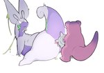 2021 ambiguous/ambiguous ambiguous_gender ambiguous_penetrated anal anal_penetration anus butt dildo dodudoru duo feral feral_on_feral feral_penetrated galarian_form galarian_slowbro generation_6_pokemon generation_8_pokemon goodra hi_res improvised_dildo improvised_sex_toy looking_back nintendo penetration pink_body pokemon pokemon_(species) purple_body raised_tail rear_view regional_form_(pokemon) sex_toy shell simple_background spiked_dildo spiked_sex_toy spiked_shell spikes spikes_(anatomy) surprise tail white_background worried