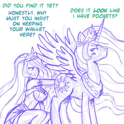 alternate_species anal anal_fisting anal_penetration anal_storage bestiality blush butt cavity_search cavity_storage crown cutie_mark dialogue duo feathered_wings feathers female female/female female_on_feral female_on_human feral fishing fisting hair headgear horn human_on_feral humanized humor interspecies long_hair nude penetration pockets princess quadruped royalty selfcest side_view simple_background square_crossover tail text tiara white_background wings megasweet friendship_is_magic hasbro my_little_pony mythology princess_celestia_(mlp) equid equine human mammal mythological_creature mythological_equine winged_unicorn 1:1 english_text monochrome purple_and_white