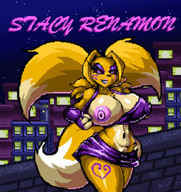 anthro areola big_breasts breasts city female huge_breasts nipples pink_areola pink_nipples tail tail_motion anonidramon drawsfigures bandai_namco digimon stacy_(jdrawsfigures) canid digimon_(species) mammal renamon animated digital_media_(artwork) pixel_(artwork) pixel_animation