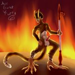 anthro erection fire fire_god fire_poker male solo acegenetfurry atelid haplorhine humanoid mammal monkey new_world_monkey primate spider_monkey 1:1 hi_res