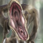 ambiguous_gender bodily_fluids brown_body feral glottis mouth_shot nails open_mouth pinned pinned_to_ground saliva saliva_string scales simple_background solo amarali_(artist) python reptile scalie snake 1:1 absurd_res digital_media_(artwork) hi_res