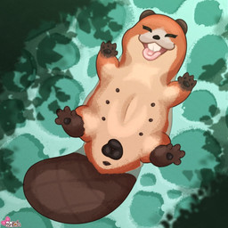 4_fingers 4_toes animal_genitalia animal_vulva anus beaver_tail belly black_anus black_nipples black_nose black_pawpads black_teats black_vulva blue_water brown_ears brown_paws brown_tail buckteeth canine_genitalia canine_vulva eyes_closed feet female feral fingers floating fur genitals leaf lying nipples on_back open_mouth open_smile orange_body orange_fur partially_submerged pawpads pink_bow pink_tongue quadruped shadow smile solo spread_arms spread_legs spreading tail tail_in_water tan_belly tan_body tan_fur teats teeth teeth_showing text thick_tail toes tongue tongue_out vulva water pankatares beaver mammal rodent 1:1 2026 artist_name colored digital_drawing_(artwork) digital_media_(artwork)