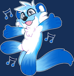 chibi dancing musical_note musical_symbol solo symbol tail toony crownedvictory doop mammal mustelid musteline stoat true_musteline weasel 2022 alpha_channel digital_media_(artwork) hi_res