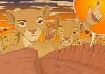 anthro canyon detailed_background enthusiastic extreme_size_difference female fingers flirting group male male/female micro size_difference smile sunset hamperhamster disney mythology the_lion_king nala_(the_lion_king) sarabi_(the_lion_king) canid canine canis domestic_dog dragon felid lion mammal mythological_creature mythological_scalie pantherine scalie absurd_res cel_shading colored hi_res line_art shaded