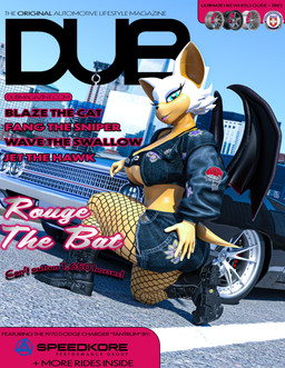 anthro bat_wings big_butt boots bottomwear butt car clothing denim denim_bottomwear denim_clothing denim_jacket denim_shorts denim_topwear female fishnet_clothing fishnet_legwear footwear hand_on_butt jacket kneeling legwear looking_at_viewer membrane_(anatomy) membranous_wings shoes shorts solo tail text topwear vehicle wings bustin3d sega sonic_the_hedgehog_(series) rouge_the_bat warfare_rouge bat mammal 3d_(artwork) absurd_res cover digital_media_(artwork) english_text hi_res magazine_cover