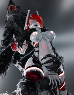 amputated_leg anthro bodily_fluids cum cum_drip cum_in_nipples cum_inflation cum_inside cumflated_belly dripping duo embedded_penetrable_sex_toy excessive_cum excessive_genital_fluids female filled_belly filled_to_the_brim filled_with_cum filled_womb genital_fluids gesture glowing glowing_eyes hair hand_around_neck hand_gesture heart_eyes heart_symbol inflation knotting machine male male/female penetration pink_eyes pink_hair spitting_cum thumbs_up vaginal vaginal_penetration white_body aimizer0 rekin3d_(modeler) mythology a.i.m.i_(aimizer0) canid canine humanoid mammal mythological_canine mythological_creature robot werecanid werecanine werecreature werewolf absurd_res hi_res