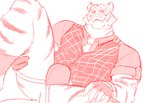 anthro bulge butt clothed clothing fangs fingerless_gloves fur gloves handwear jockstrap looking_at_viewer male muscular muscular_male necktie pantsless presenting seductive solo stripes tail teeth thick_thighs topwear underwear vest whiskers ligoni epic_games fortnite oscar_(fortnite) felid mammal pantherine tiger 2023 absurd_res digital_media_(artwork) hi_res