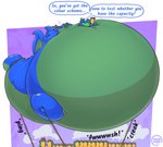 air_inflation belly belly_expansion belly_inflation big_belly blue_body body_inflation creaking expansion glistening glistening_body green_body helium_tank horn hose hose_in_mouth hose_inflation huge_belly hyper hyper_belly hyper_inflation inflation inflation_fetish membrane_(anatomy) membranous_wings rope spherical_inflation tail text wings blue_(artist) mythology blue_(blue) finikia dragon mythological_creature mythological_scalie scalie 2023 absurd_res dated english_text hi_res