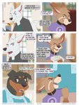 absurd_res ageplay boise_(pukaa) canid canine collar comic dialogue eating elise_(pukaa) english_text food fox hi_res infantilism male male/male mammal page_number pizza pukaa roleplay romantic romantic_couple rory_(pukaa) teasing text url