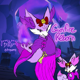 accessory anthro asian_clothing bell bow_ribbon clothing cosplay crossover_cosplay duo east_asian_clothing female hair_accessory hair_ribbon japanese_clothing jingle_bell kimono miko_outfit pokemorph ribbons tail braixian gunfire_reborn nintendo pokemon li_(gunfire_reborn) canid canine delphox fennekin fox generation_6_pokemon mammal pokemon_(species) 1:1 crossover hi_res