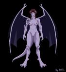 athletic athletic_female athletic_humanoid bat_wings black_tattoo breasts brown_hair cosplay female genitals gym hair horn membrane_(anatomy) membranous_wings navel nipples pussy simple_background solo tattoo transparent_background wings yellow_eyes matl black_lagoon disney gargoyles angela_(gargoyles) revy_(black_lagoon) gargoyle humanoid absurd_res alpha_channel hi_res