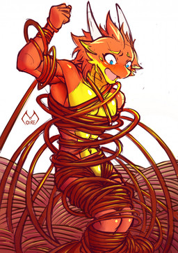 2_horns anthro arms_tied bdsm blonde_eyebrows blue_eyes bondage bound cheek_tuft eyebrows facial_tuft featureless_crotch fully_bound fur hair hands_tied horn legs_tied logo male multicolored_body multicolored_fur multicolored_scales muscular muscular_anthro muscular_male navel nude nude_anthro nude_male open_mouth orange_body orange_fur orange_hair orange_scales restrained restraints scales simple_background solo standing submissive submissive_anthro submissive_male tuft white_background worried worried_look yellow_body yellow_fur yellow_scales moire_dragon mythology moire_(moire_dragon) dragon furred_dragon furred_scalie mythological_creature mythological_scalie scalie wingless_dragon artist_logo hi_res