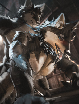 anthro bodily_fluids collar dominant dominant_anthro dominant_male fur leash leash_pull male male/male male_anthro saliva submissive submissive_anthro submissive_male tongue tongue_out toothlee canid canine mammal absurd_res digital_drawing_(artwork) digital_media_(artwork) hi_res