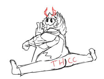 4_arms antennae_(anatomy) anthro barazoku beard body_hair clothed clothing facial_hair flexible gesture hand_gesture male multi_arm multi_limb muscular muscular_anthro muscular_male neck_tuft red_body solo splits spread_legs spreading text tuft v_sign wings zordykeaboo home_zomewhere_else mothoc arthropod insect lepidopteran moth english_text hi_res sketch