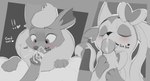 bestiality bodily_fluids cum cum_drip cum_in_mouth cum_inside dripping duo ejaculation fellatio female feral genital_fluids genitals humanoid_genitalia humanoid_penis interspecies licking oral penile penis pokephilia sex simple_background tongue soul_healer nintendo pokemon eeveelution flareon generation_1_pokemon generation_6_pokemon human mammal pokemon_(species) sylveon absurd_res hi_res monochrome