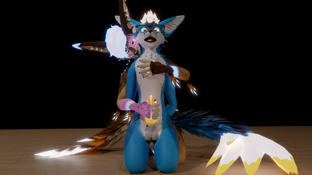 anthro bite bodily_fluids breath cum duo eyewear feathered_tail feathers genital_fluids genitals glasses glowing glowing_body glowing_cum glowing_eyes glowing_feathers glowing_genitalia glowing_hair glowing_markings glowing_penis hair holding_penis male male/male markings masturbation neck_bite panting penis tail unusual_bodily_fluids unusual_cum unusual_genital_fluids sinfulcrho ezra_sinclair tyler_(sinfulcrho) rexouium 16:9 3d_(artwork) 4k absurd_res digital_media_(artwork) hi_res huge_filesize widescreen