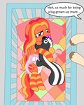 adult_baby ageplay animal_plushie babying bed bedding blanket clothing crib describing_another describing_size dialogue diaper duo footwear furniture holding_object holding_plushie infantilism pacifier plushie rattle roleplay skunk_plushie socks solo_focus speech_bubble text wings sweet_dreams hasbro my_little_pony mythology chase_(mlp) hazy_days_(mlp) draft_horse earth_pony equid equine horse inanimate_object mammal mythological_creature mythological_equine pegasus pony 4:5 absurd_res english_text hi_res