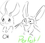 anthro bodily_fluids clothed clothing fur open_mouth simple_background smile solo tears text white_background psibunny beastars haru_(beastars) domestic_rabbit dwarf_rabbit lagomorph leporid mammal oryctolagus rabbit 2020 english_text reaction_image sketch