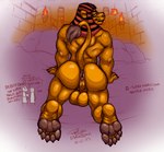 anthro anus balls butt feet foot_focus genitals greek_toe humanoid_feet male plantigrade presenting presenting_hindquarters raised_tail soles solo tail tail_anus text thebigmansini super_mario_land king_totomesu felid lion mammal pantherine digital_media_(artwork) english_text