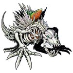 ambiguous_gender blue_eyes bone claws feral missile ranged_weapon sharp_teeth skeleton solo teeth weapon unknown_artist bandai_namco digimon godzilla_(series) toho godzilla animated_skeleton digimon_(species) hybrid skullgreymon skullgreymon_g_erosion_mode undead official_art
