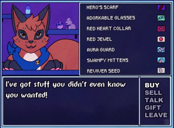 ambiguous_gender black_body black_fur blinking blue_kerchief blue_neckerchief cheek_tuft eyes_closed facial_tuft feral fur gameplay_mechanics head_tuft kerchief looking_at_viewer music neckerchief neckwear open_mouth pawpads pink_pawpads red_body red_fur smile snaggle_teeth solo store tail talking_to_viewer text tuft user_interface white_body white_fur tastytales nintendo pokemon pokemon_mystery_dungeon spike_chunsoft z_(tastytales) generation_8_pokemon nickit pokemon_(species) 2d_animation animated english_text long_playtime sound video male_(lore)