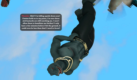 abs aircraft anthro black_bottomwear black_clothing black_pants bottomwear clothed clothed_anthro clothing cloud falling footwear helicopter jacket jewelry male pants pecs profanity red_clothing red_eyes red_jacket red_topwear shirtless shirtless_anthro shirtless_male shoes sky solo text topless topwear vehicle wardrobe_malfunction meteorsmash okamical_(modeler) epic_games fortnite thunder_(fortnite) komodo_dragon lizard monitor_lizard reptile scalie 3d_(artwork) absurd_res digital_media_(artwork) english_text hi_res widescreen