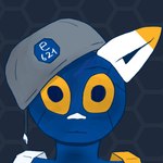 1:1 ambiguous_gender anthro armor blank_stare blue_background blue_body blue_skin combat_stress digital_media_(artwork) domestic_cat e621 esix felid feline felis headgear headgear_only headshot_portrait helmet helmet_only hexagon hi_res honeycomb_background icon inspired_by_formal_art logo machine mammal marines_call_it_that_2000_yard_stare mascot meme portrait reaction_image robot robot_anthro round_head screencap screencap_background simple_background solo thousand_yard_stare traumatized twtastic white_ears wide_eyed yellow_eyes