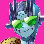 eyewear not_furry pink_background simple_background smile solo sunglasses kamiura_(artist) jojo's_bizarre_adventure stone_free_(jjba) humanoid stand_(jjba) 1:1 low_res meme