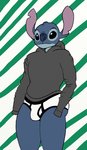 anthro anthrofied black_clothing black_eyes black_hoodie black_topwear blue_body blue_fur blue_nose briefs bulge clothing drawyourfursona fur head_tuft hoodie hoodie/briefs_meme male notched_ear solo standing thick_thighs topwear tuft underwear white_clothing white_underwear lovemet123_(lovemet_room) disney lilo_and_stitch meme_clothing stitch_(lilo_and_stitch) alien experiment_(lilo_and_stitch) meme