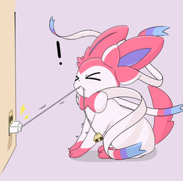 electricity pull_out simple_background solo sirikakire nintendo pokemon eeveelution generation_6_pokemon pokemon_(species) sylveon absurd_res digital_drawing_(artwork) digital_media_(artwork) hi_res