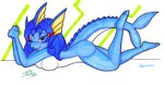 2_toes 3_fingers accessory after_transformation alternate_species anthro aroused aroused_face aroused_smile beads bedroom_eyes belly big_breasts black_nose blue_body blue_hair blush breasts enjoying eyelashes feet female fin fingers hair hair_accessory hair_beads happy head_fin legs_up long_hair long_tail looking_at_viewer lust_transformation lying narrowed_eyes nude on_front one_eye_closed open_mouth paws pokemorph purple_eyes seductive simple_background smile snout solo species_transformation tail tail_fin teeth toes transformation transformation_through_magic white_background white_belly white_body white_skin wink ivanks nintendo pokemon violet_(pokemon) eeveelution generation_1_pokemon marine pokemon_(species) vaporeon 2010 marker_(artwork) traditional_media_(artwork)
