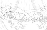 anthro bathtub bedroom_eyes feet male narrowed_eyes nude pose seductive solo talons toes foot_ninja15 helluva_boss stolas_(helluva_boss) avian bird demon owl digital_drawing_(artwork) digital_media_(artwork) hi_res line_art monochrome pinup unfinished