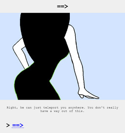 animal_genitalia anthro black_body black_fur black_hair buckteeth butt clothed clothing dominant dominant_male dress duo eyewear female fur genitals glasses green_penis hair hand_on_head knot knotted_penis long_dress looking_at_another male male/female nervous penis penis_on_face pixelated simple_background teeth teleportation text white_body uglycoal homestuck ms_paint_adventures bec_noir jade_harley animated animated_comic comic digital_drawing_(artwork) digital_media_(artwork) english_text hi_res shaded simple_shading