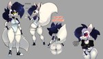 anthro big_hair black_sclera blade bodysuit butt butt_tattoo choker clothing cybernetic_eye cybernetic_leg cybernetic_limb cybernetics cyberpunk dialogue female footwear hair jewelry leg_markings leotard lights machine markings necklace profanity shoes skinny skinsuit sneakers socks solo tattoo text thong tight_clothing underwear weapon wedgie wide_hips saltyseaskunk marvel_vs._capcom_3 cyborg abigail_(disambiguation) english_text hi_res sketch