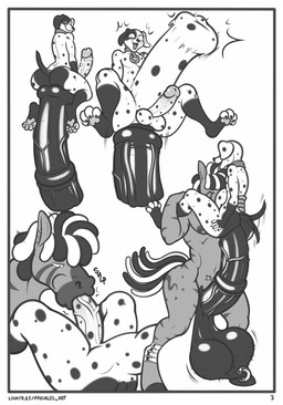 abdominal_bulge anal anal_penetration animal_genitalia animal_penis anthro anthro_on_anthro anthro_penetrated anthro_penetrating anthro_penetrating_anthro balls big_balls big_penis border duo equine_genitalia equine_penis erection fellatio flared_penis floppy_ears genital_piercing genitals glans huge_balls huge_penis humanoid_genitalia humanoid_penis hyper hyper_genitalia hyper_penis interspecies male male/male male_penetrated male_penetrating male_penetrating_male medial_ring oral pawpads penetration penile penile_penetration penis penis_in_ass piercing saggy_balls scrotum_flap scrotum_piercing sex tail tail_motion tailwag vein veiny_penis white_border freckles_(artist) lunares_(freckles) zeke_(wootmaster) canid canine canis dalmatian domestic_dog equid equine mammal zebra 2025 hi_res monochrome