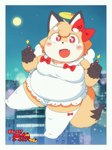 4_fingers accessory anime_eyes anime_style anthro blush bow_(feature) bow_accessory breasts building chest_tuft city city_background cityscape clothed clothing dress feathered_wings feathers female fingers flying fur hair hair_accessory halo legwear loli looking_at_viewer moon night open_mouth outside overweight overweight_anthro overweight_female pawpads pink_pawpads red_bow red_eyes red_hair_bow sky smile solo sparkles stockings tail text tongue tuft white_clothing white_dress white_legwear white_stockings white_wings wings young young_anthro young_female rantan_chan tenshi_chan canid canine fox mammal 3:4 digital_media_(artwork) hi_res japanese_text translation_request