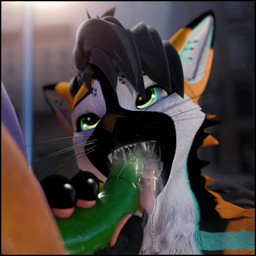 anthro big_penis black_border bodily_fluids border cum cum_in_mouth cum_inside duo ejaculation erection faceless_character faceless_male fellatio fur genital_fluids genitals green_penis handjob humanoid_genitalia humanoid_penis looking_pleasured male male/male male_penetrating mouth_shot open_mouth oral oral_penetration penetration penile penis penis_in_mouth penis_on_tongue sex lill_esp lill_espion rexouium 1:1 3d_(artwork) absurd_res blender_(artwork) digital_media_(artwork) hi_res