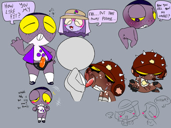 bent_over breasts clothing drunk duo female female/female freckles genitals holding_leg_up jacket male male/female penis penis_on_face solo spread_legs spreading strapon substance_intoxication text topwear vulva yeetymcbeet sgt._frog fan_character amphibian frog humanoid keronian 4:3 english_text hi_res