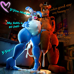after_anal after_anal_penetration anthro areola balls belly belly_movement big_balls big_belly big_breasts big_penis bodily_fluids bow_(feature) bow_tie breasts brown_body clothing cum cum_drip cum_inside dialogue dripping duo erection excessive_cum excessive_genital_fluids femboy fetal_movement footwear genital_fluids genitals headgear headwear high_heeled_feet high_heels huge_balls huge_penis humanoid_genitalia humanoid_penis hyper hyper_balls hyper_genitalia hyper_penis lips machine male male/male micropenis navel nipples nude open_mouth penis pregnant pregnant_anthro pregnant_male puffy_nipples shoes size_difference small_penis smaller_male smile teeth text thick_lips thick_thighs tongue anonymousfm rckke_(modeler) spacebaron_(modeler) five_nights_at_freddy's five_nights_at_freddy's_2 scott_cawthon scottgames toy_bonnie_(fnaf) withered_freddy_(fnaf) animatronic bear lagomorph leporid mammal rabbit robot 1:1 3d_(artwork) absurd_res digital_media_(artwork) english_text hi_res
