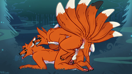 7_tails all_fours anal anal_penetration animal_genitalia animal_penis anthro anthro_on_feral anthro_penetrated anus balls bestiality black_body black_fur bodily_fluids canine_genitalia canine_penis claws countershade_balls countershade_genitalia countershade_neck countershade_torso countershading cum cum_from_ass cum_in_ass cum_inside digitigrade duo erection eyes_closed feral feral_penetrating feral_penetrating_anthro finger_claws from_behind_position fur genital_fluids genitals intraspecies intraspecies_bestiality knot knotted_penis knotting leaking_cum male male/male male_anthro male_feral male_on_feral male_penetrated male_penetrating male_penetrating_male masturbating_while_penetrated masturbation mounting multi_tail nude nude_anthro nude_male open_mouth open_smile orange_body orange_fur pawpads penetration penile penile_penetration penis penis_in_ass pink_penis raised_tail selfcest sex sheath slightly_chubby slightly_chubby_anthro slightly_chubby_male smile square_crossover tail toe_claws tongue tongue_out white_body white_fur meldritchhorror sunoth canid canine fox mammal 16:9 2018 4k absurd_res hi_res widescreen