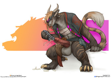 4_ears 4_horns animal_genitalia animal_penis anthro anthro_penetrated balls big_balls big_penis biped bite biting_lip biting_own_lip black_body black_fur blindfold blonde_hair bodily_fluids bottomwear bottomwear_aside braided_hair chest_binding_tape claws clothed clothing clothing_aside cum cum_on_own_penis cum_on_penis cum_on_self dewclaw digitigrade erection fangs flat_chested fluffy fluffy_tail fur genital_fluids genitals grin gynomorph gynomorph_penetrated hair horn intersex intersex_penetrated jacket loincloth loincloth_aside masturbation multi_ear multi_horn object_in_urethra open_clothing open_jacket open_topwear paws penetration penis pink_nose self_bite sex_toy sitting smile solo sounding_beads striped_body striped_fur stripes tail tan_body tan_fur teeth text toe_claws topwear toying_self urethral urethral_penetration white_balls white_body white_fur the_gentle_giant guild_wars nix_(tekk) charr felid mammal 2025 digital_media_(artwork) english_text hi_res url