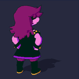 anthro armband armlet bangs boots bottomwear bracelet clothed clothing female footwear fur hair hair_over_eyes heart_symbol jacket jewelry low_poly pose purple_bottomwear purple_clothing purple_hair purple_topwear shoes smile solo spiked_armband spiked_bracelet spikes standing tomboy topwear walking priichu deltarune undertale_(series) susie_(deltarune) reptile scalie 1:1 2018 3d_(artwork) 3d_animation animated cel_shading digital_media_(artwork) hi_res loop pixel_(artwork) pixel_animation shaded turntable_(animation)