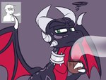 2017 8-bit-britt activision beverage bone_collar claws coffee coffee_mug cynder digital_media_(artwork) dragon dragon_wings female feral green_eyes half-closed_eyes holding_beverage holding_coffee_mug holding_mug holding_object horn looking_at_viewer membrane_(anatomy) membranous_wings mug multi_horn multicolored_body multicolored_scales mythological_creature mythological_scalie mythology narrowed_eyes purple_body purple_scales purple_wings scales scalie solo spiked_wings spikes spikes_(anatomy) spyro_the_dragon tired two_tone_wings white_claws white_horn wings