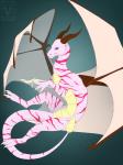 claws female feral green_background horn membrane_(anatomy) membranous_wings simple_background smile solo tail wings minerea european_mythology mythology dragon mythological_creature mythological_scalie scalie western_dragon 2019 digital_media_(artwork) hi_res