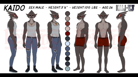 anthro clothing male muscular muscular_male shirt solo tank_top topwear torn_clothing kersync godzilla_(series) toho kaido_(kersync) kaiju muto_(godzilla) scalie 2025 absurd_res digital_media_(artwork) hi_res model_sheet watermark