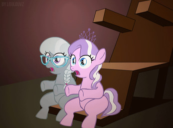 bodily_fluids brush butt butt_slap duo eyewear female feral glasses hairbrush pain punishment raised_tail reddened_butt semi-anthro sitting slap spanking spanking_machine tail tears loulouvz friendship_is_magic hasbro my_little_pony diamond_tiara_(mlp) silver_spoon_(mlp) earth_pony equid equine horse mammal pony 2d_animation animated animated_gif digital_media_(artwork) short_playtime