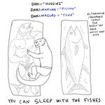 5_fingers 5_toes anthro clothed clothing dakimakura feet feral fingers hand_behind_head male muscular nipples open_mouth plantigrade smile solo text toes underwear underwear_only snarkysardine fish mammal marine mustelid otter scombrid scombriform tuna 1:1 2024 english_text sketch