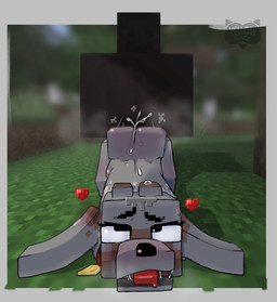 ahegao big_butt blurred_background bodily_fluids butt collar cum cum_inside drooling duo female female_penetrated feral feral_penetrated from_behind_position fucked_silly fur genital_fluids grey_body grey_fur heart_symbol looking_pleasured lying male male_on_feral on_front on_ground penetration saliva sex steam sweat yellowracc microsoft minecraft mojang xbox_game_studios candice_(yellowracc) steve_(minecraft) canid canine canis human humanoid mammal wolf hi_res